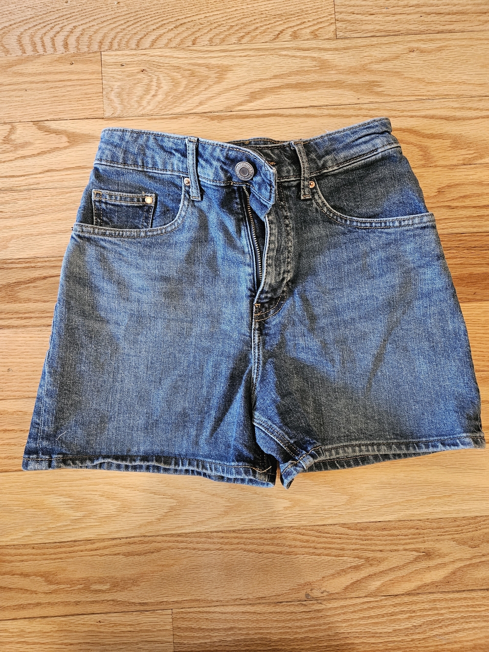 H&M Mid-Rise Blue Denim Jean Shorts